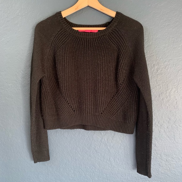 Macy's Sweaters - REBELLIOUS ONE BLACK CROP SWEATER